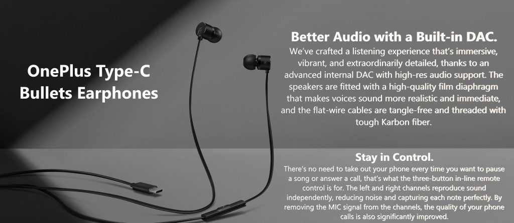 type c earphones details oneplus