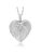 Locket Pendant Necklace Charm 1.5\” Engraved Flowers Heart Shape